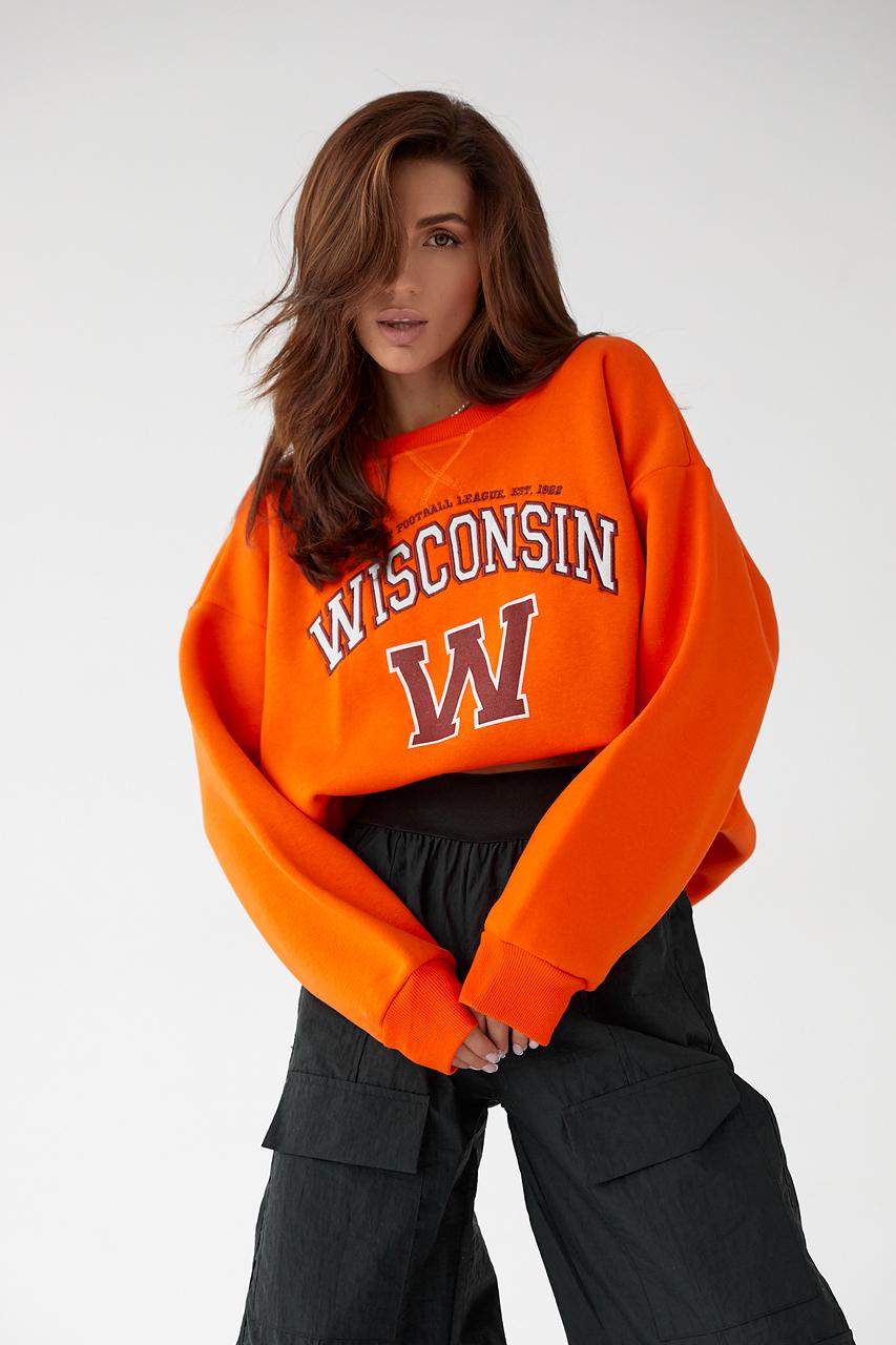 Світшот жіночий "Wisconsin" M Помаранчевий (9443717)