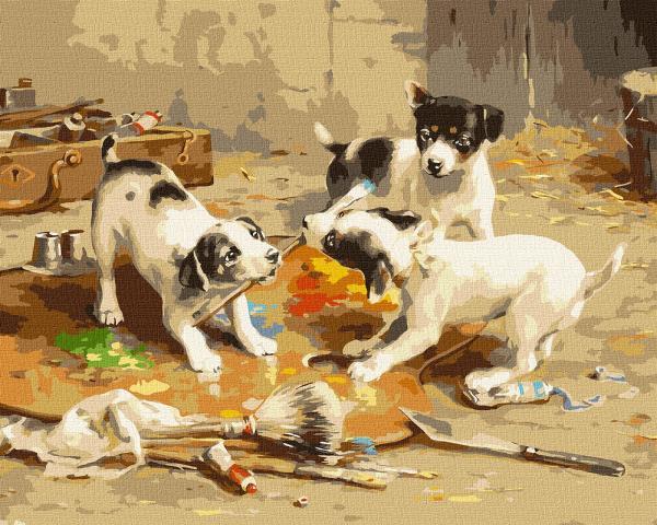 Картина по номерам Идейка Маленькие художники 40х50 см в термопакете (KHO4357)