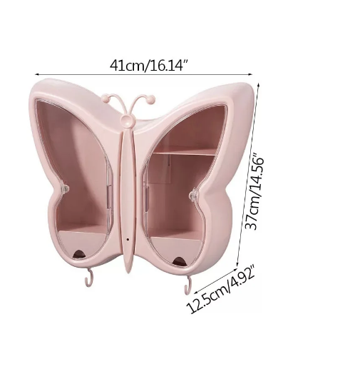 Органайзер-полка для косметики Бабочка Розовый (W-32) - фото 2