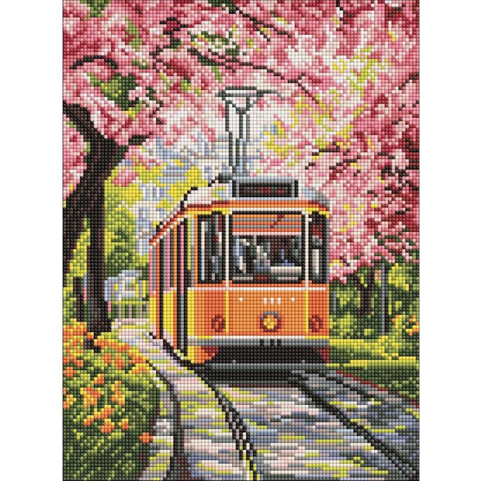 Алмазна мозаїка Ideyka Квітуча дорога 30x40 см (AMO8206)