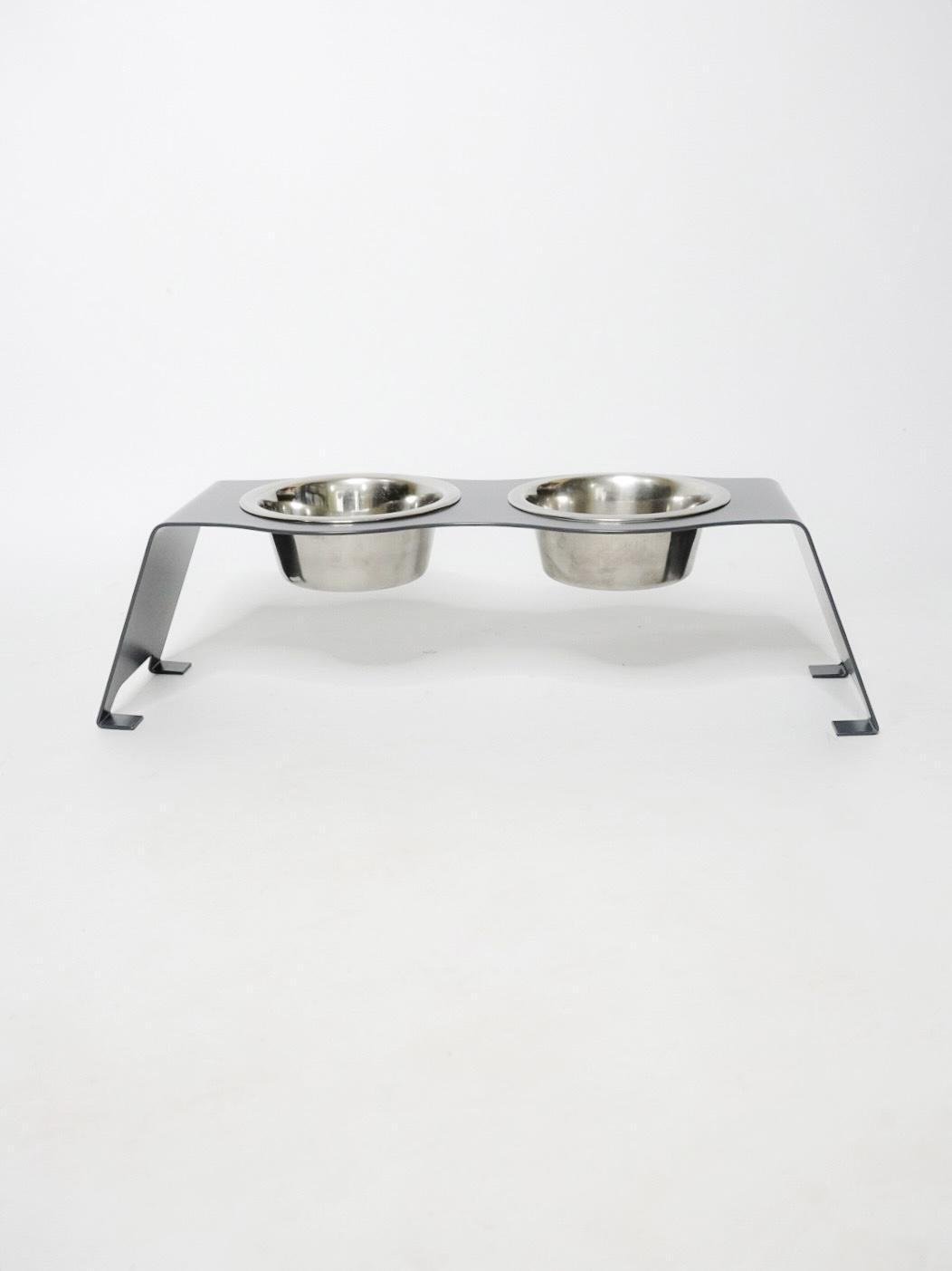 Кормушка My friend для кошек на 2 миски металл 80 мм 0,2 л Графитовый (1024567к) - фото 3