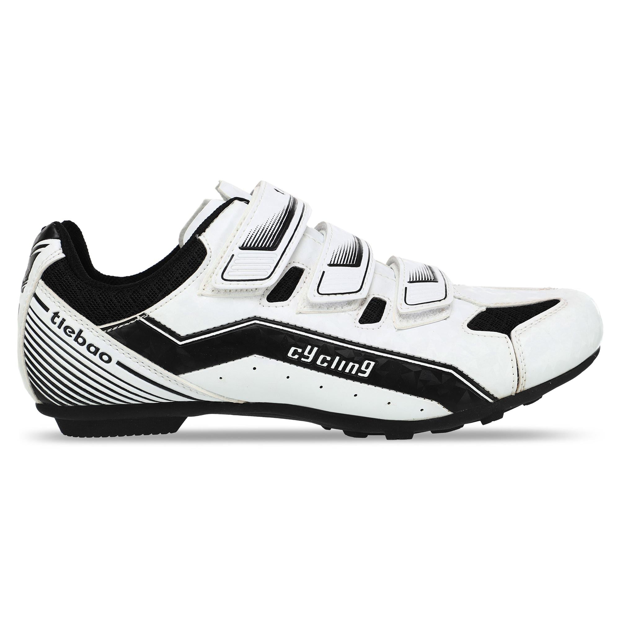 Велотуфли мужские бесконтактные MTB TIEBAO TO-9678 р. 42 Белый/Черный