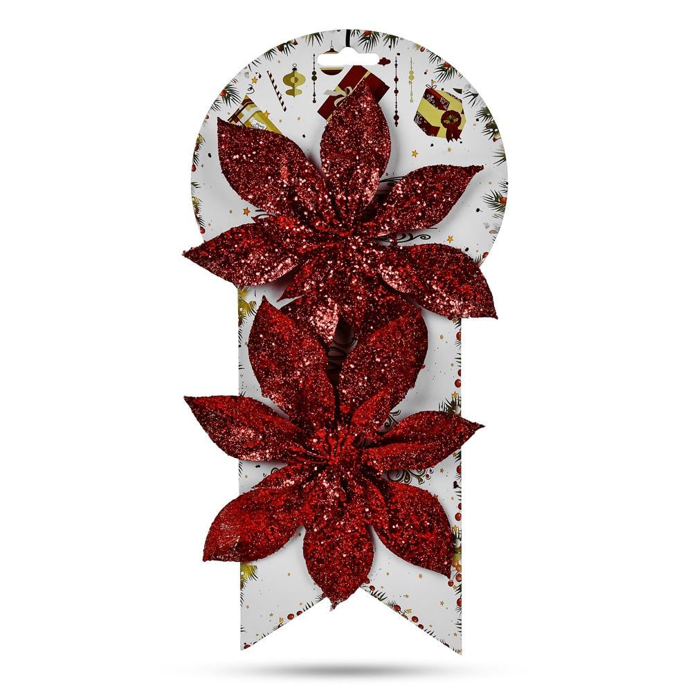 Декор HOME святковий Квітка 2 шт. (R96223)