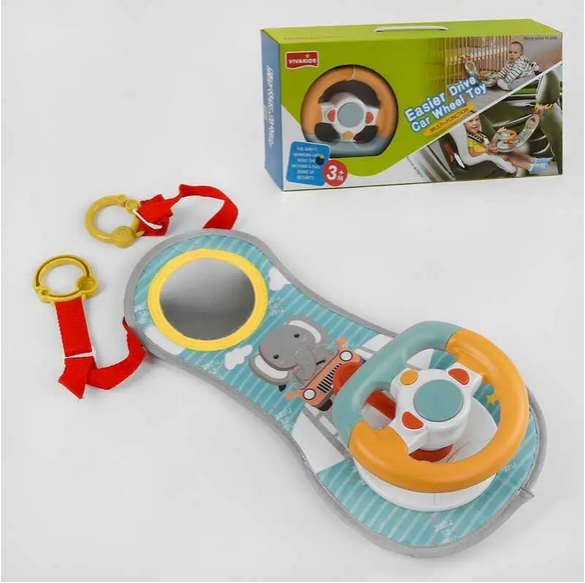 Погремушка VIVAKIDS Музыкальный руль 6633 звук/свет в коробке