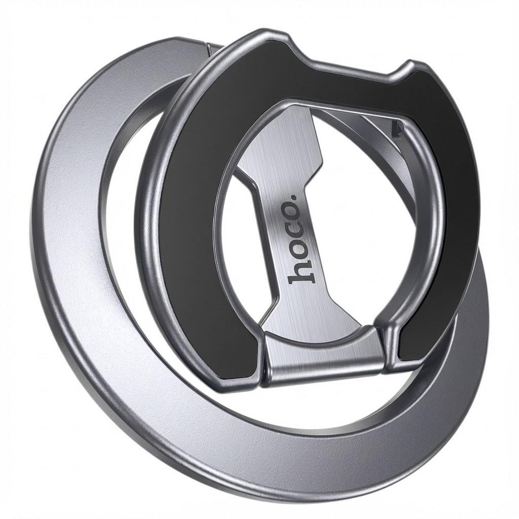 Магнитный держатель Hoco GH9 Double-Ring магниты N52 Серый