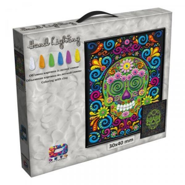 Картина из легкого пластилина OKTO Moon Light Clay Череп (70071)