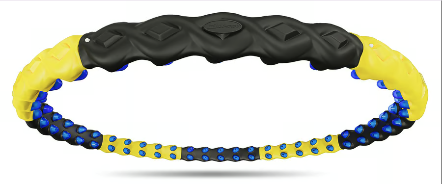 Хулахуп Hop-Sport HS-080HH с массажером 110 см Черно-желтый (4940) - фото 4