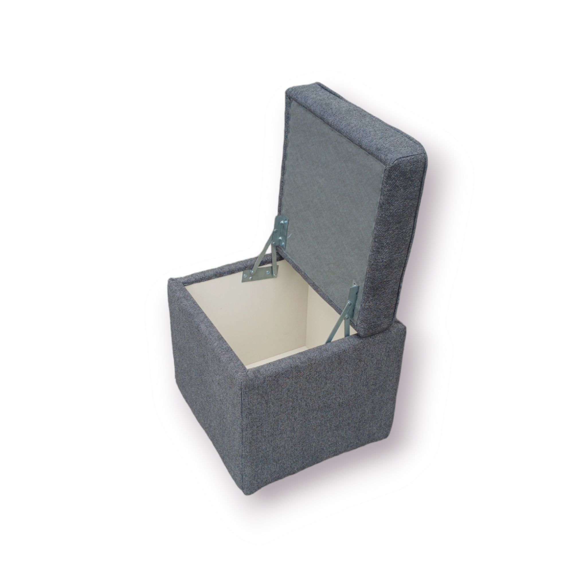 Пуф Люкс з нішою рогожка Чикаго 40х40х43 см Сірий - фото 4