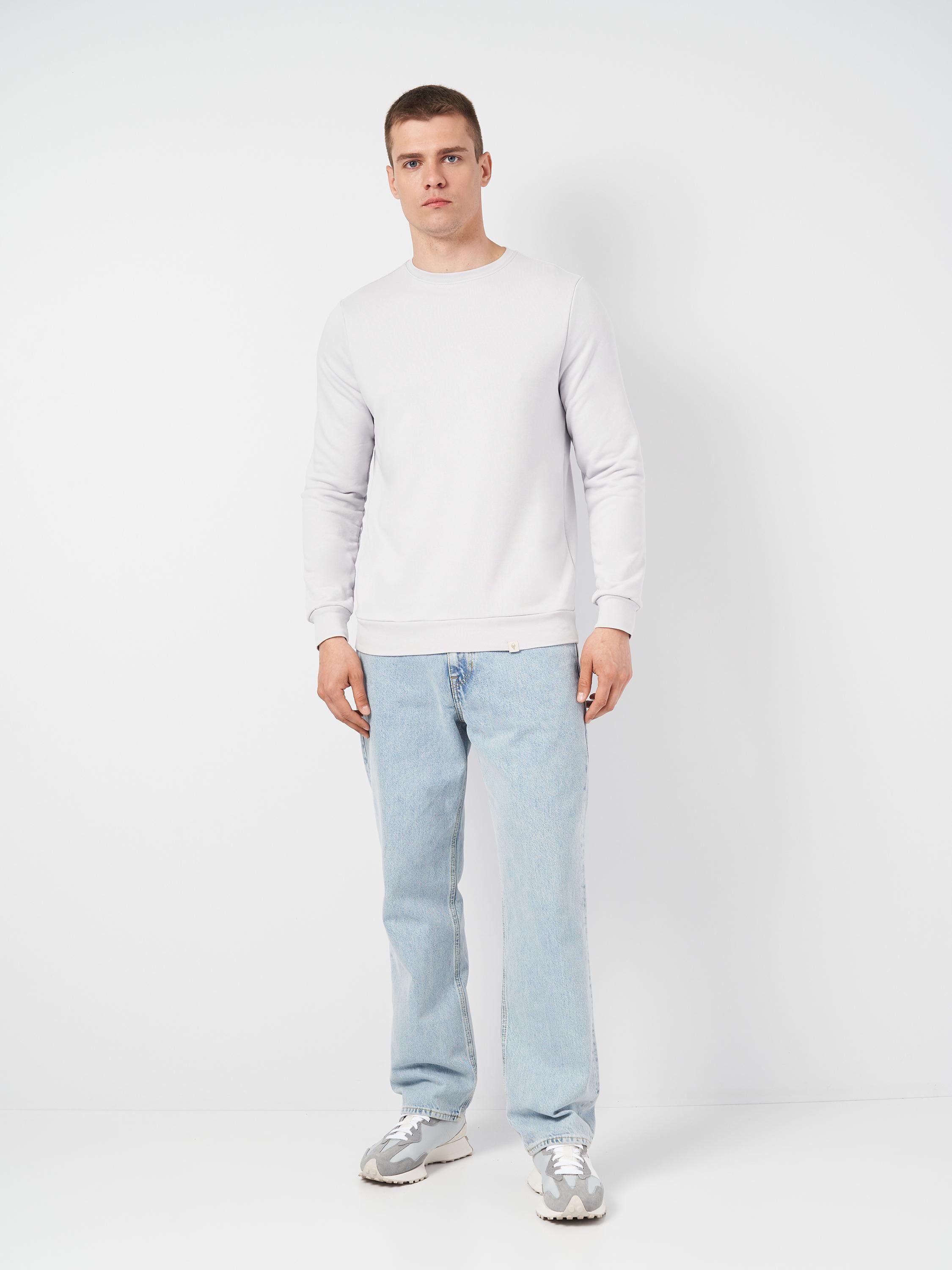 Свитшот мужской однотонный ROZA 210542 M Светло-серый (4824005691348) - фото 2 Свитшот мужской однотонный ROZA 210542 M Светло-серый (4824005691348) - фото 2