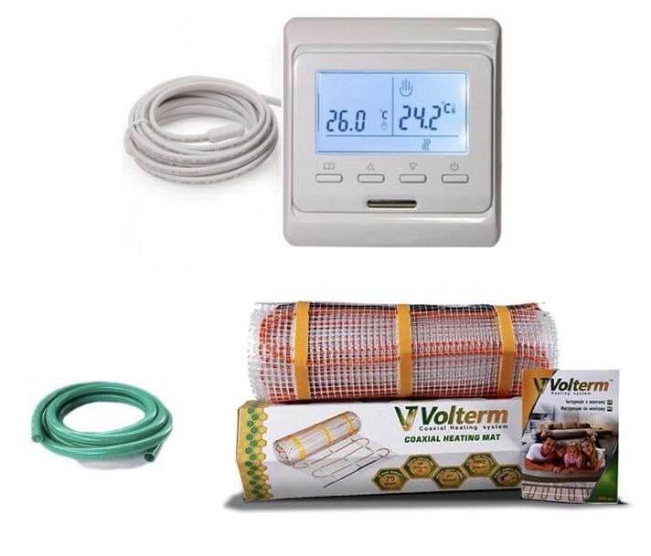 Двухжильный мат Volterm Hot Mat 140 Вт 0,75 м2 с программируемым терморегулятором