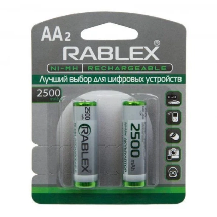 Батарейка аккумулятор Rablex HR6 AA 2500 mAh