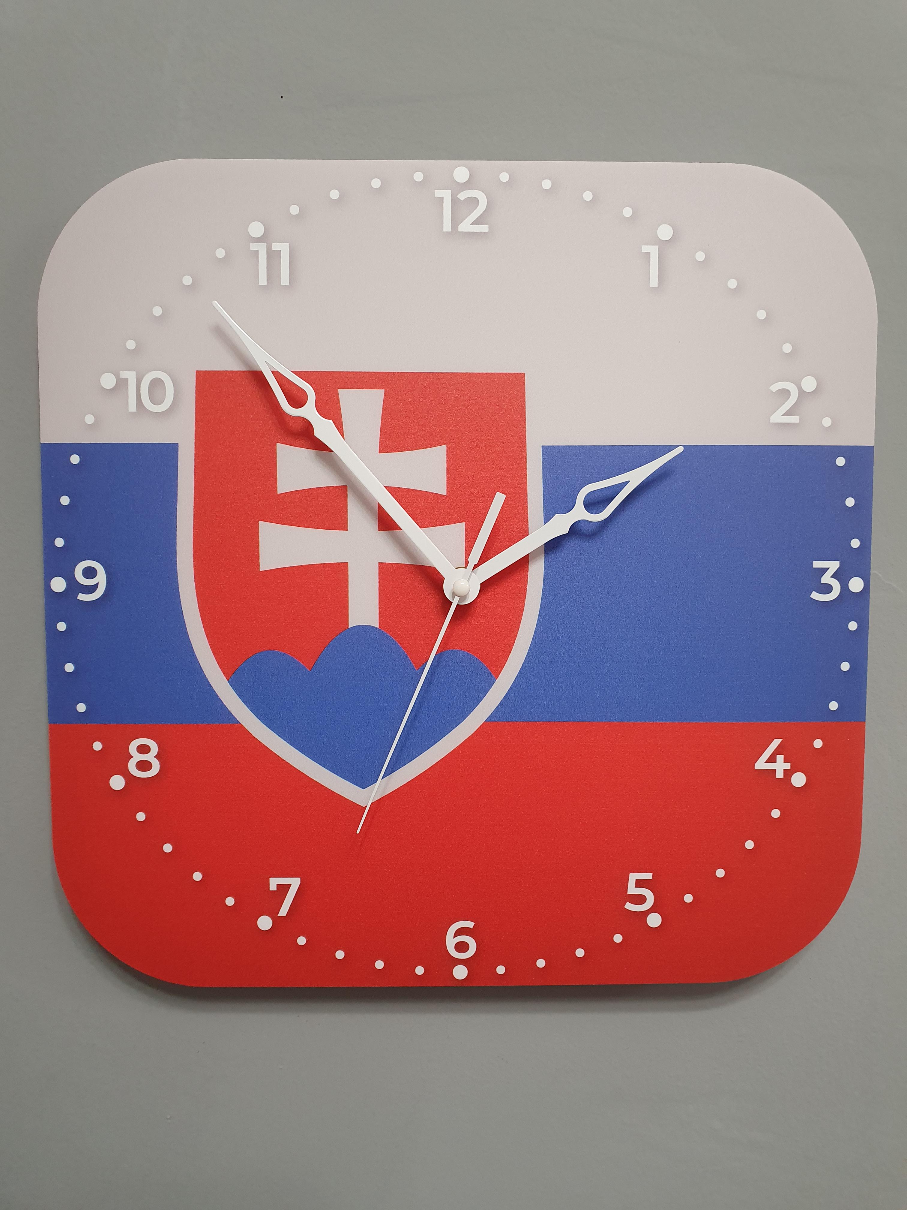 Часы настенные флаг Словакии (3809)