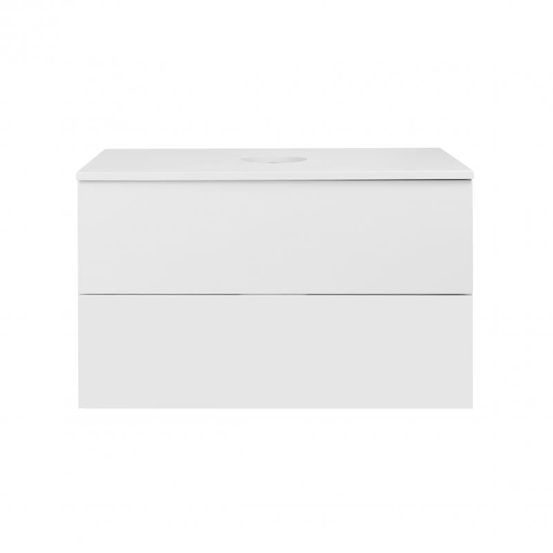 Тумба подвесная Q-tap Tern со столешницей White (QT1779TPL801W)