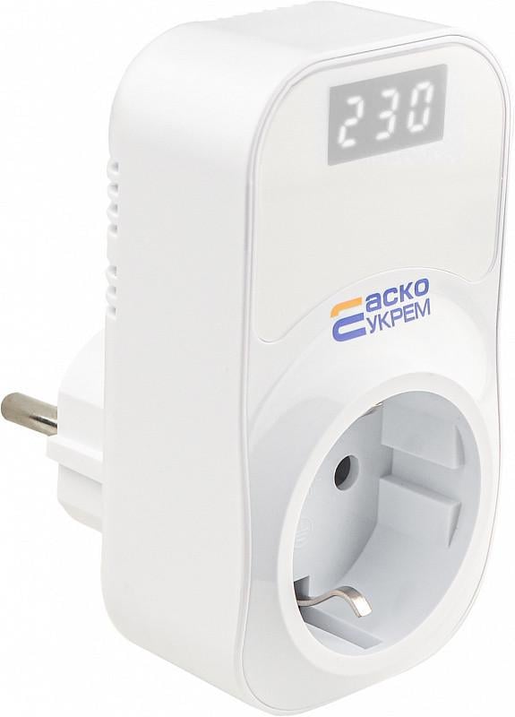 Реле контроля напряжения розеточное АСКО-УКРЕМ 16А РКН URate S-16 AC 230V