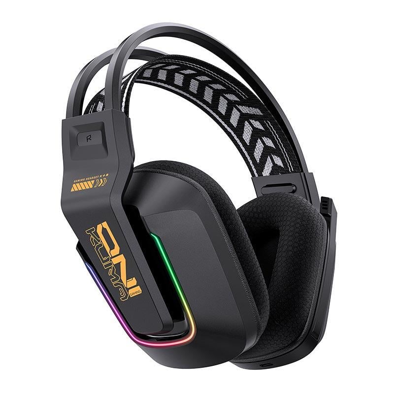 Наушники игровые беспроводные Onikuma GT828 Bluetooth с микрофоном и RGB Black (19119)
