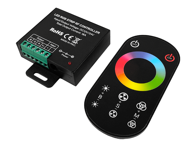 Контроллер RGB RF 18 А 12-24 V радио сенсорный 8 кнопок (8025)