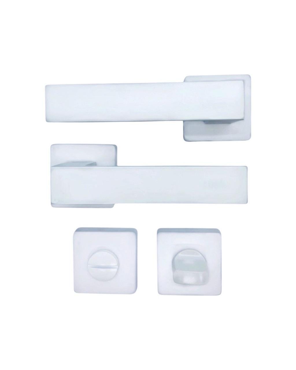 Дверні ручки для міжкімнатних дверей з замком Vortex AS-33 WC White