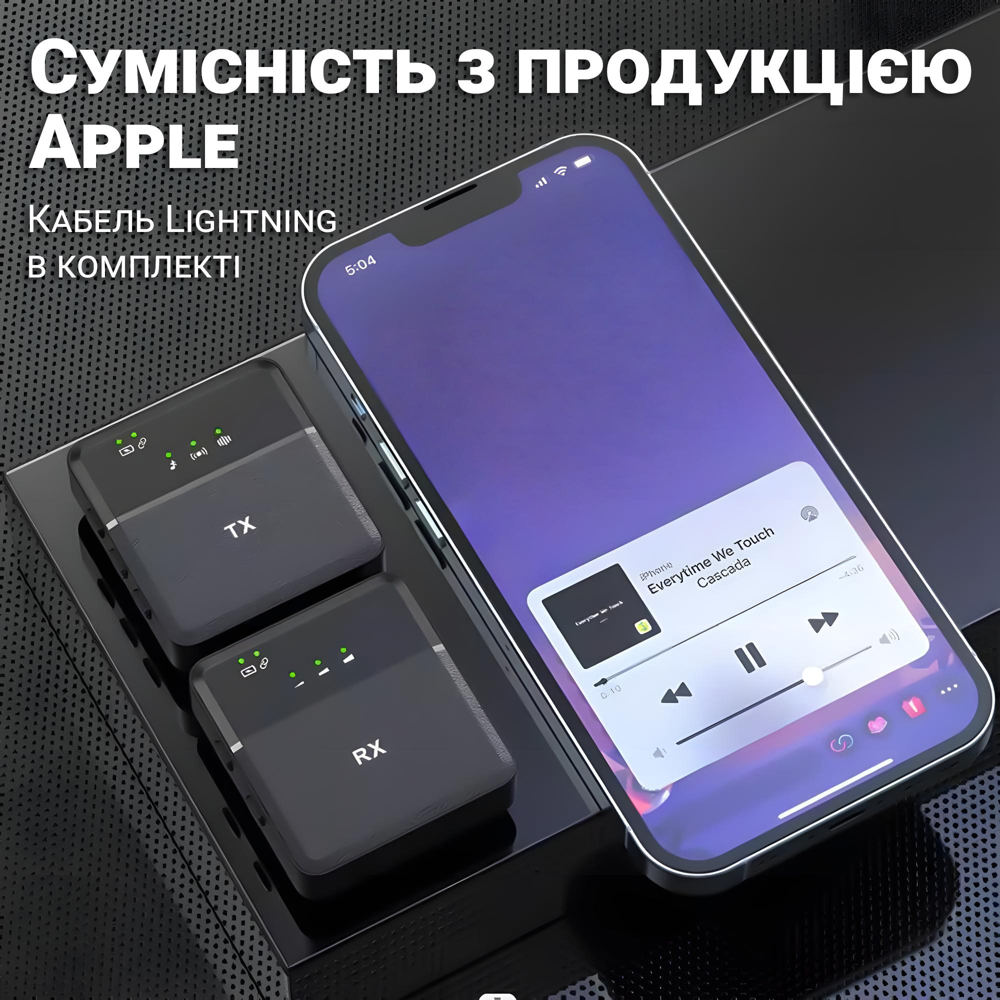 Радіосистема з петличним мікрофоном Savetek P36 Lightning бездротова для iPhone/iPad - фото 14