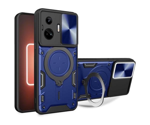 Чехол накладка Omeve Magnetic Ring для Realme GT3 / GT Neo 5 Синий
