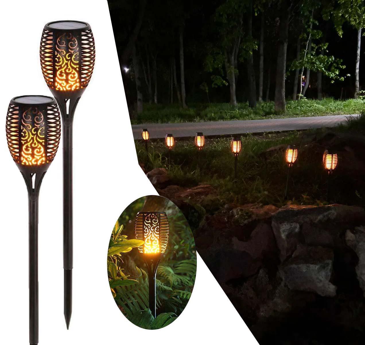 Вуличний світильник Факел 51LED 2 шт. на сонячній батареї з імітацією вогню - фото 3 Вуличний світильник Факел 51LED 2 шт. на сонячній батареї з імітацією вогню - фото 3