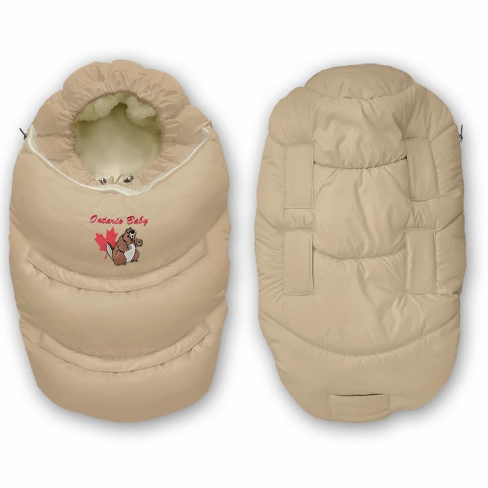 Конверт-трансформер пуховий 2в1 Alaska СС SMART с мехом Бежевый (ART-0000562) - фото 2