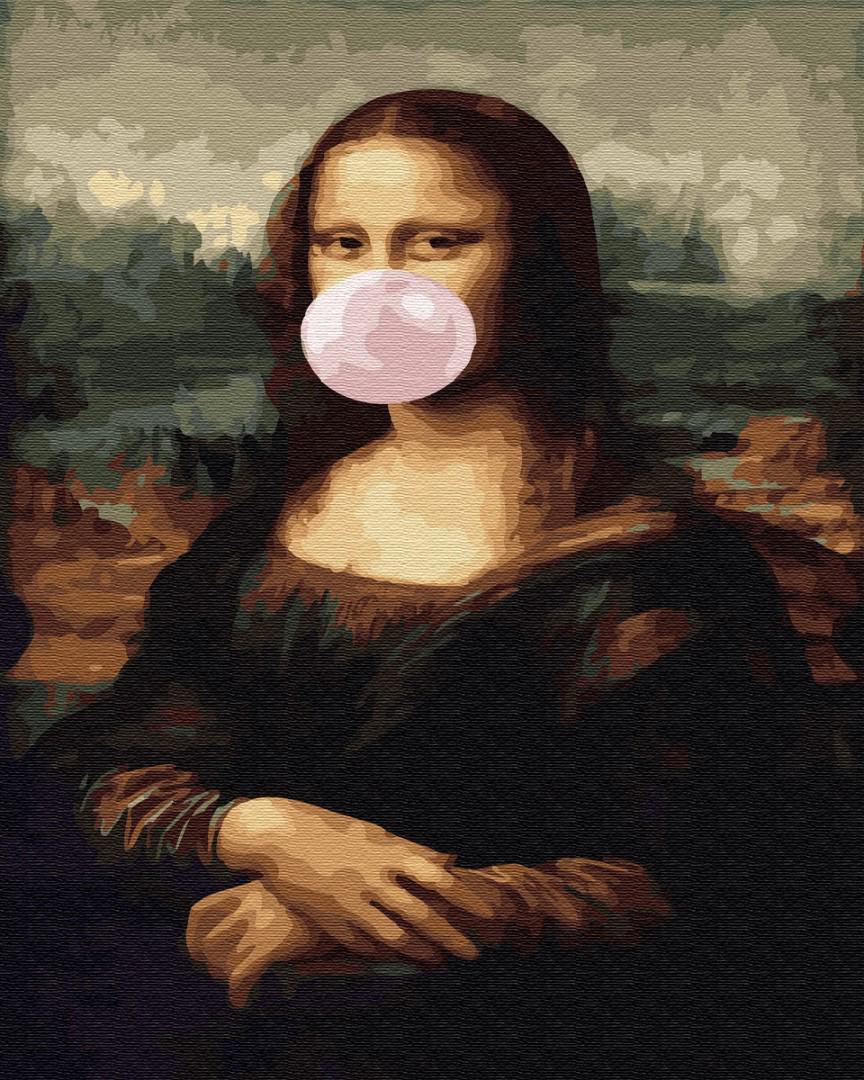 Картина за номерами Brushme Мона Ліза з жуйкою 40x50 см (PGX34821)