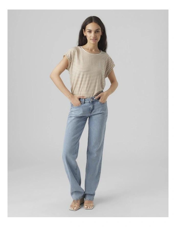 Футболка Vero Moda у смужку M Сірий (10284469)