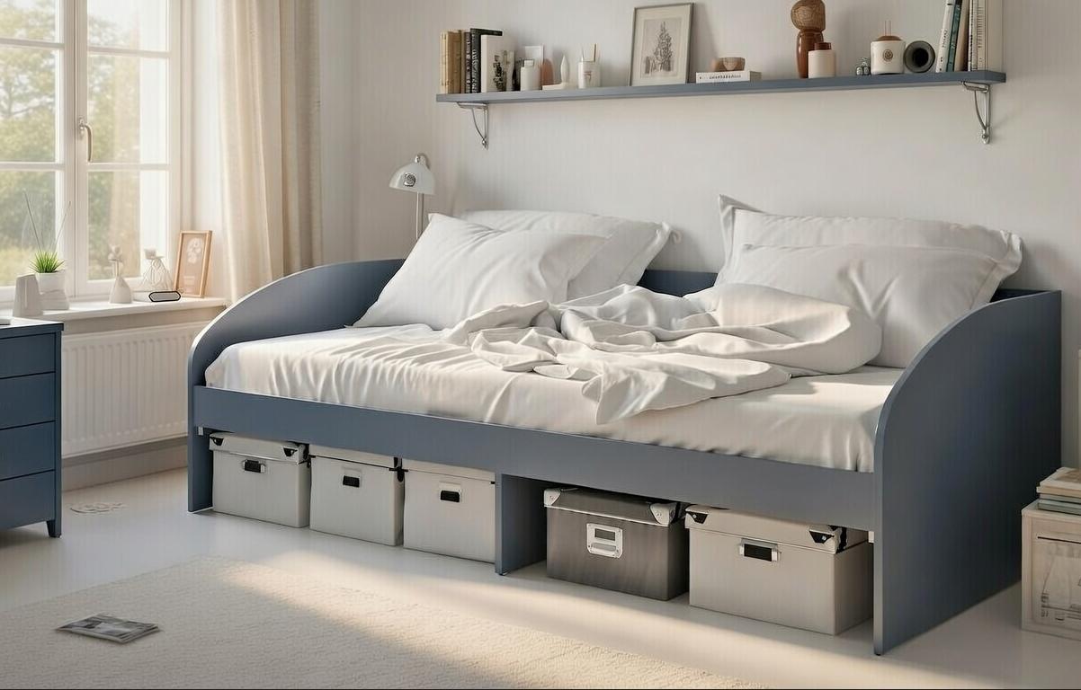 Кровать Мастер Форм 800/2000 Брайт односпальная 835х2032х600 мм Антрацитовый