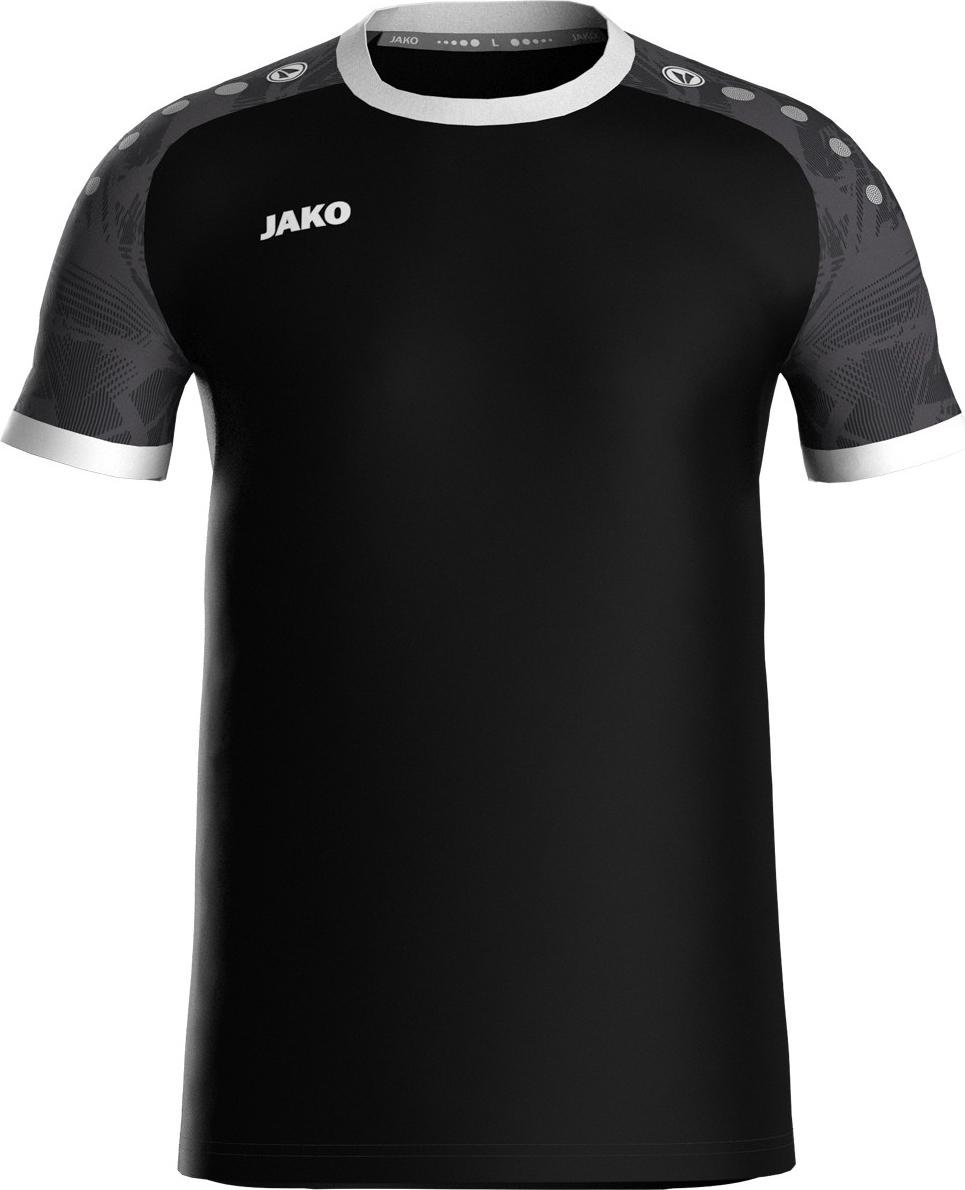 Футболка джерси детская Jako ICONIC S/S 128 см Черно-серый (4224-801)