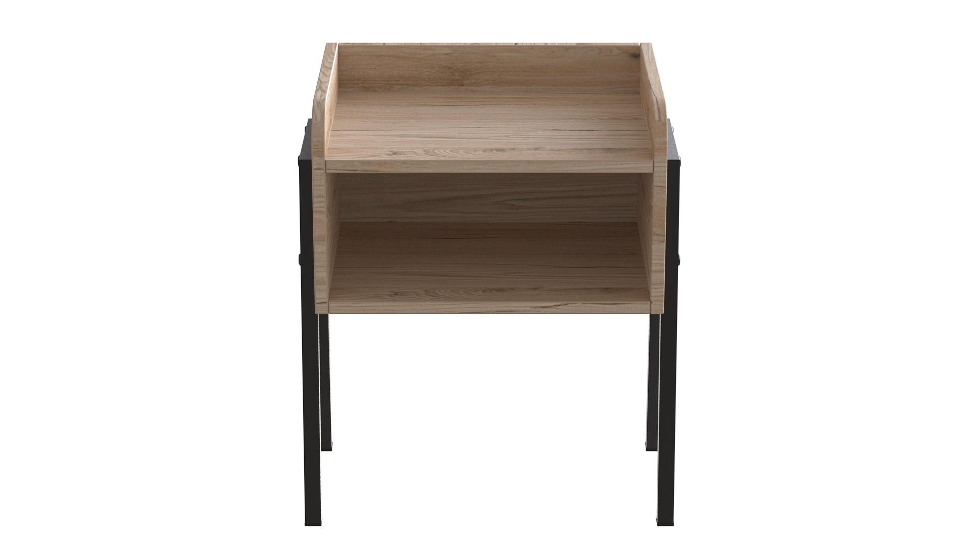 Тумба модульная Ferrum-decor Джузи металл/ДСП 16 мм 540x450x320 мм Черный/Артизан (FRD-102969)