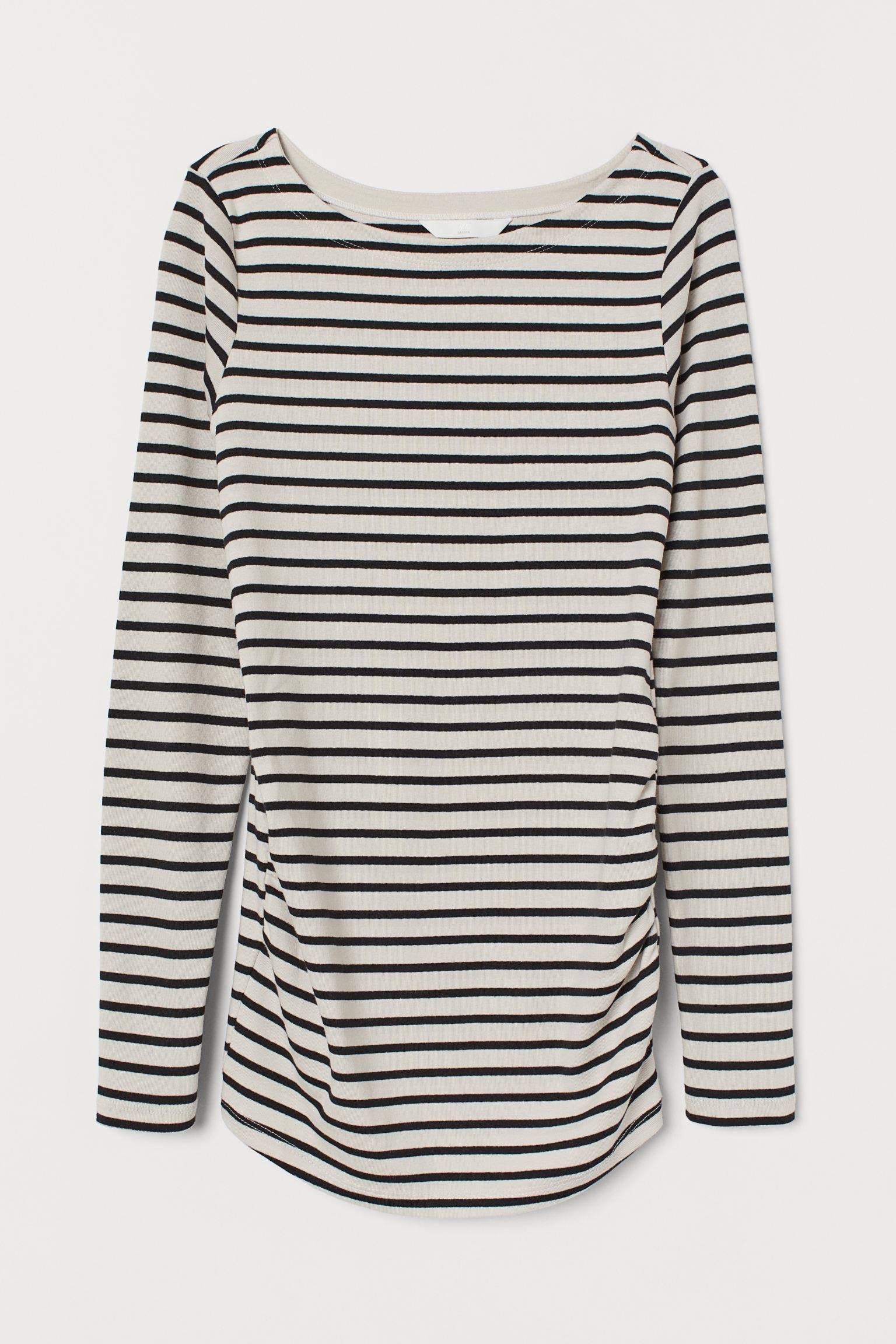 Лонгслив H&M для беременных в полоску XS Светло-бежевый (8105553530) Лонгслив H&M для беременных в полоску XS Светло-бежевый (8105553530)