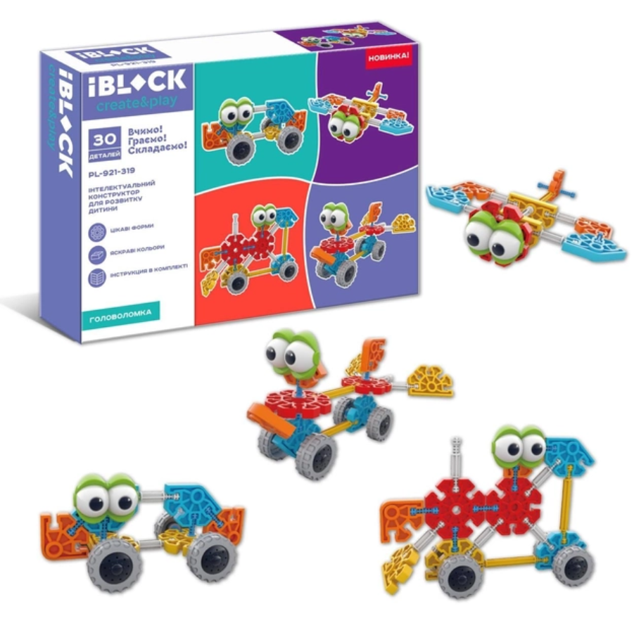 Конструктор интеллектуальный Iblock 30 дет.