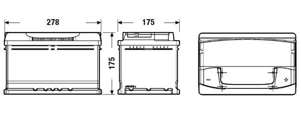 Аккумулятор для легкового автомобиля EXIDE PREMIUM Euro EA722 72 Ah 12V (18073458) - фото 2