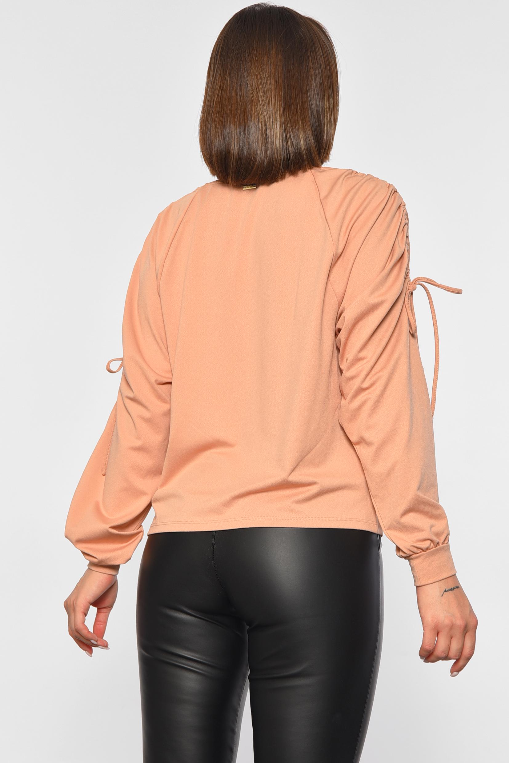 Блуза женская р. 40 Бежевый (187895) - фото 3 Блуза женская р. 40 Бежевый (187895) - фото 3