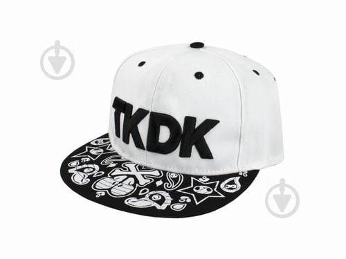 Бейсболка peaked cap TKDK One sizе Черный с белым (23200)