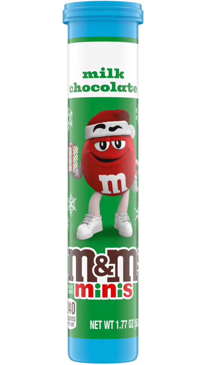 Драже M&M's Minis Milk Chocolate Mega Christmas Tube 50 г (2845443540)