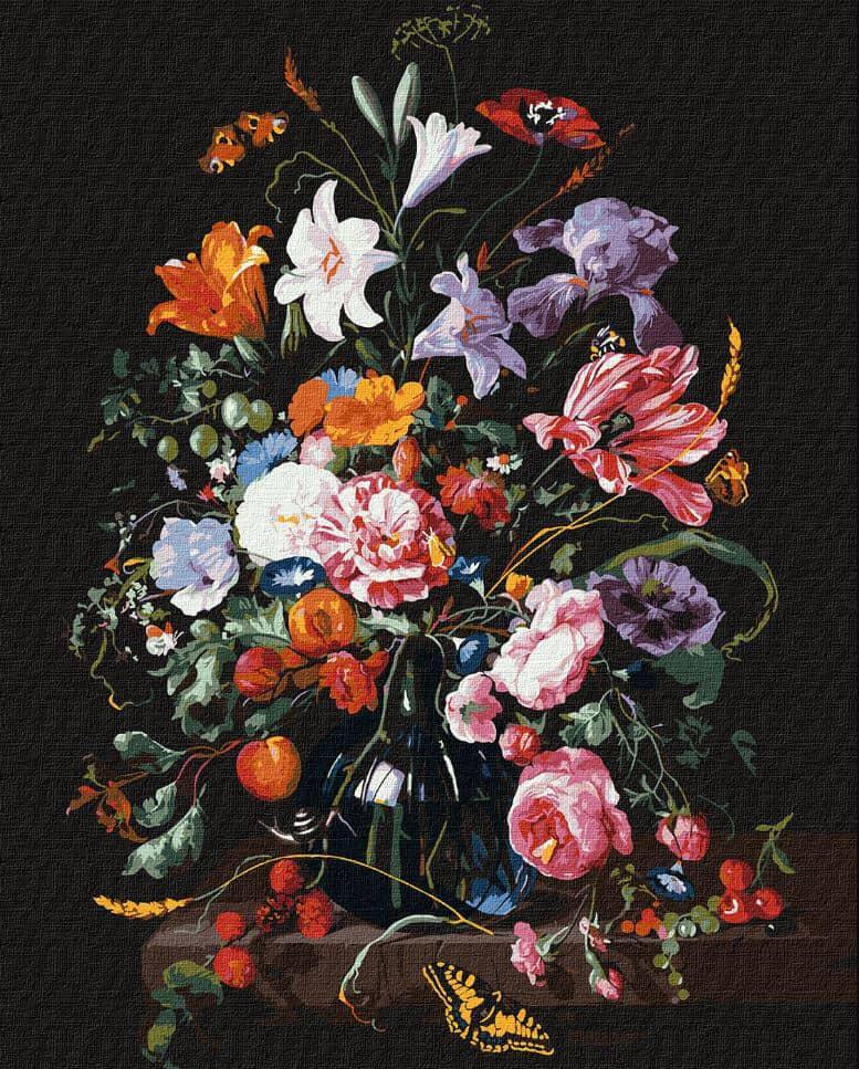 Картина по номерам Идейка КН3208 Ваза с цветами и ягодами 40х50 см (L067235)