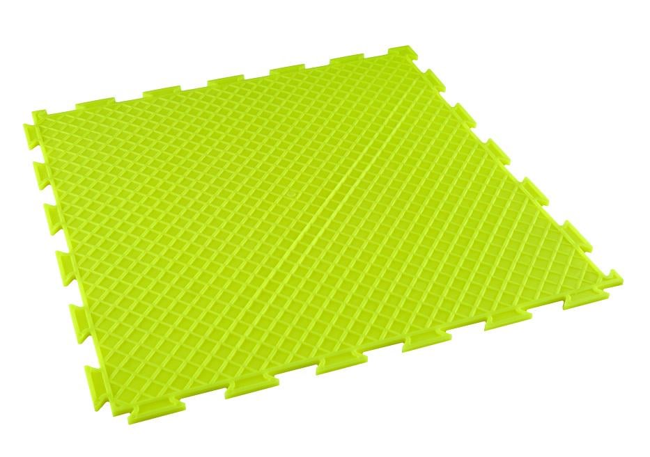 Модульне покриття для підлоги ПВХ Ультра плитка ВсеПласт 1 шт. 387х387х5 мм Яскраво-лимонний (015F-1) - фото 4