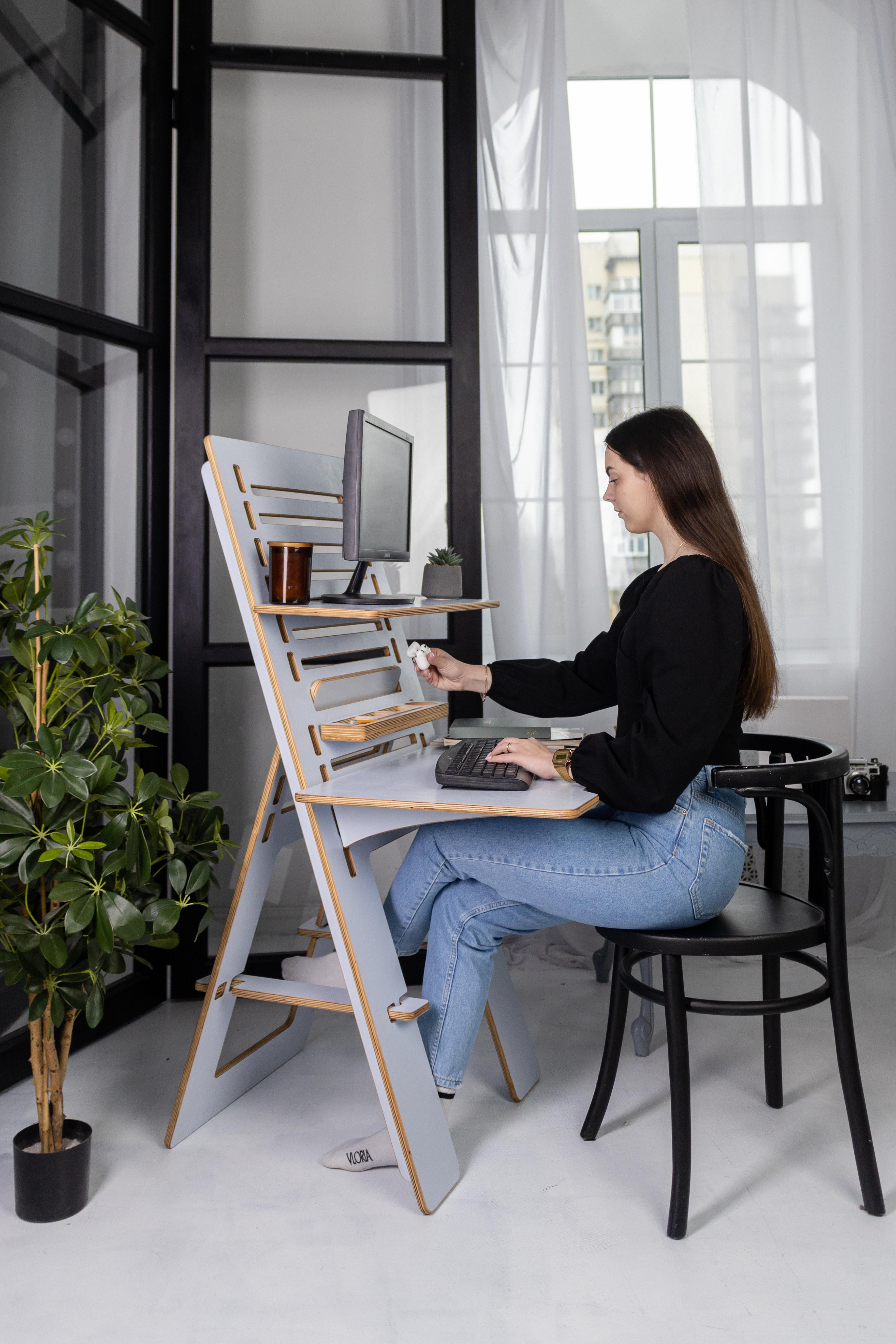 Стіл для роботи стоячи та сидячи Otaman Desk Artist з покриттям Блакитний (984675) - фото 2 Стіл для роботи стоячи та сидячи Otaman Desk Artist з покриттям Блакитний (984675) - фото 2