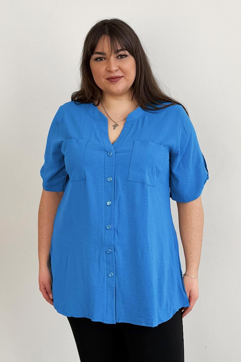 Рубашка PANNI Лада с коротким рукавом р. 60-62 Бирюзовый (Р2508252229)