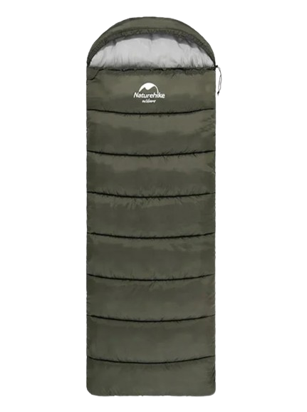 Спальник с капюшоном Naturehike U150 NH20MSD07 правый 11 °C Зеленый (atlantmarket_59431)