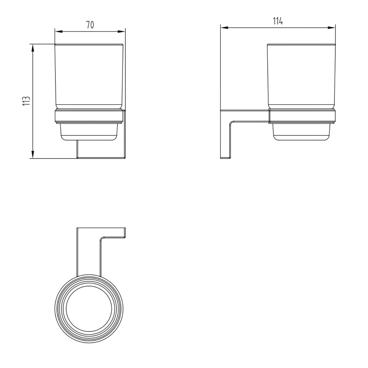 Стакан для зубных щеток Devit Universal 5030120 Хром (233209) - фото 2