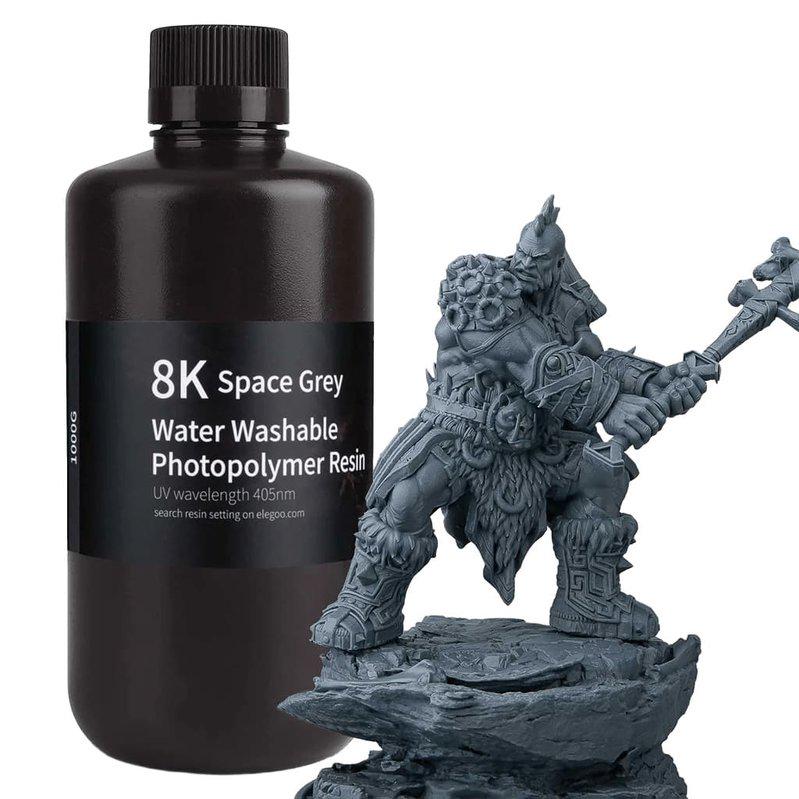 Смола фотополимерная ELEGOO для 3D-принтера водосмывающая 8K 1 кг Space Grey - фото 10