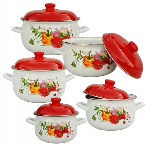 Набор эмалированных кастрюль Edenberg 10 пр. (EB-1877) Набор эмалированных кастрюль Edenberg 10 пр. (EB-1877)