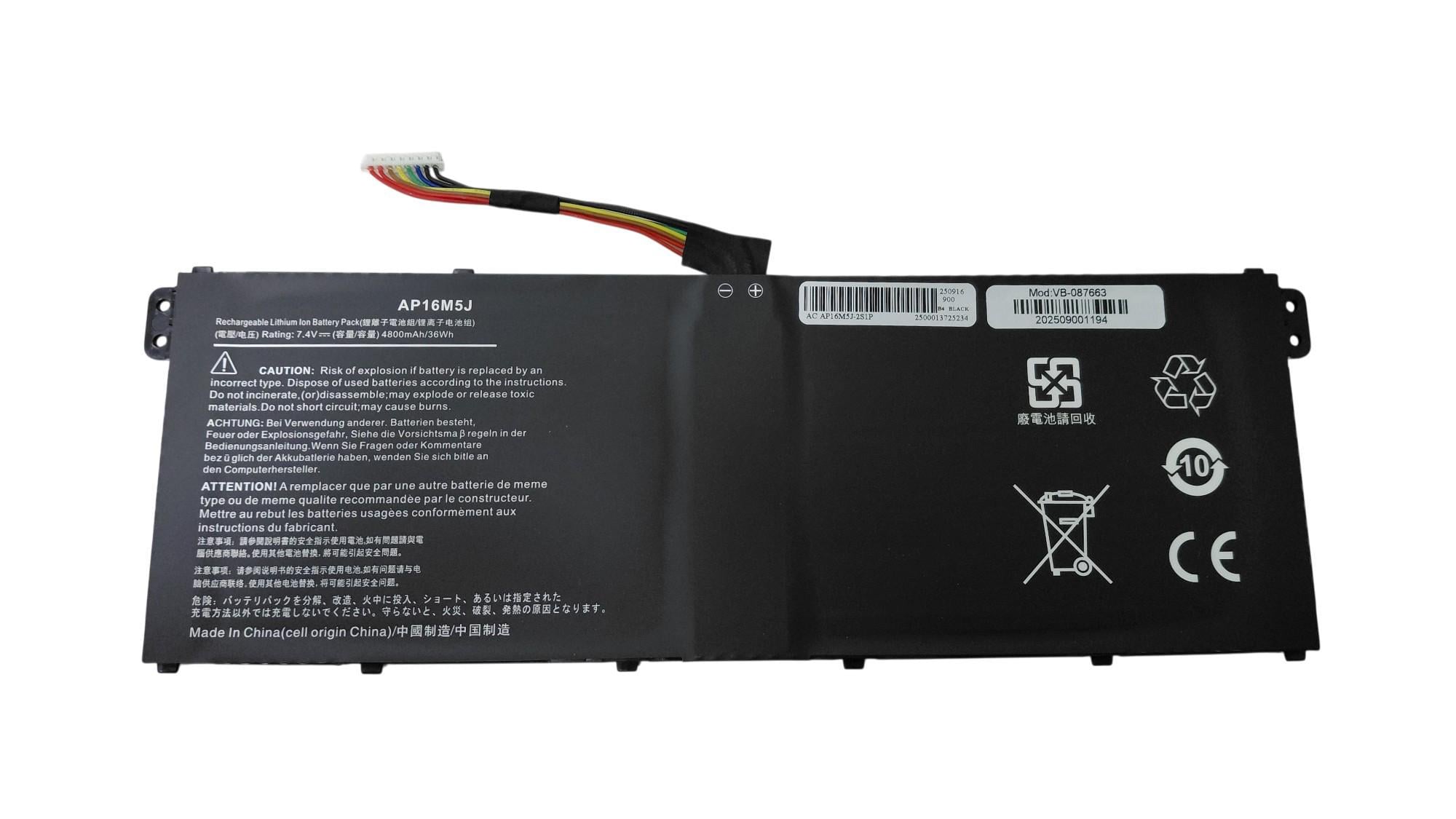 Аккумулятор для ноутбука Acer AP16M5J 3 A315-21 7.4V 4800 mAh (087663) Аккумулятор для ноутбука Acer AP16M5J 3 A315-21 7.4V 4800 mAh (087663)