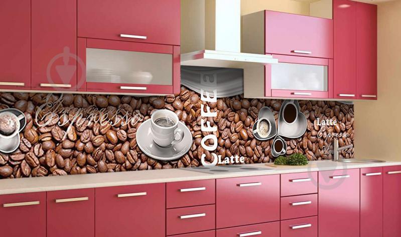 Наклейка виниловая кухонный фартук  Zatarga  "Эспрессо"  650х2500 мм