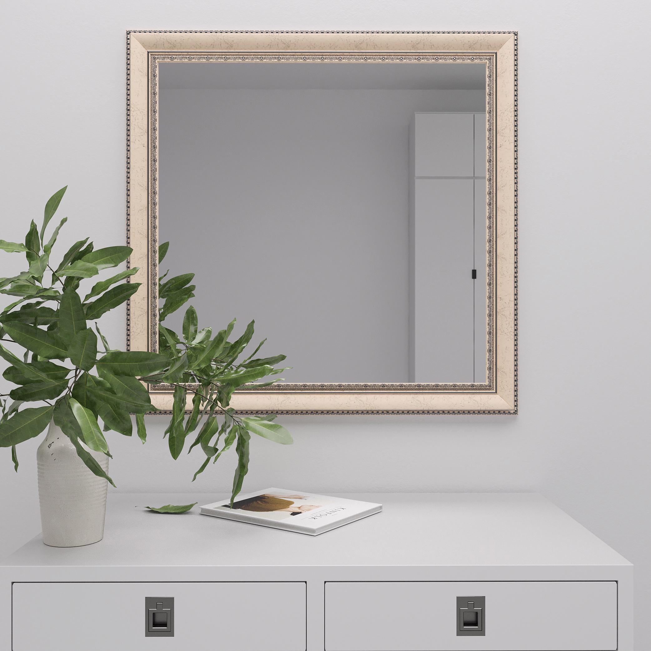 Зеркало настенное Black Mirror 80x80 см Светло-бежевый/Айвори (5826-308)