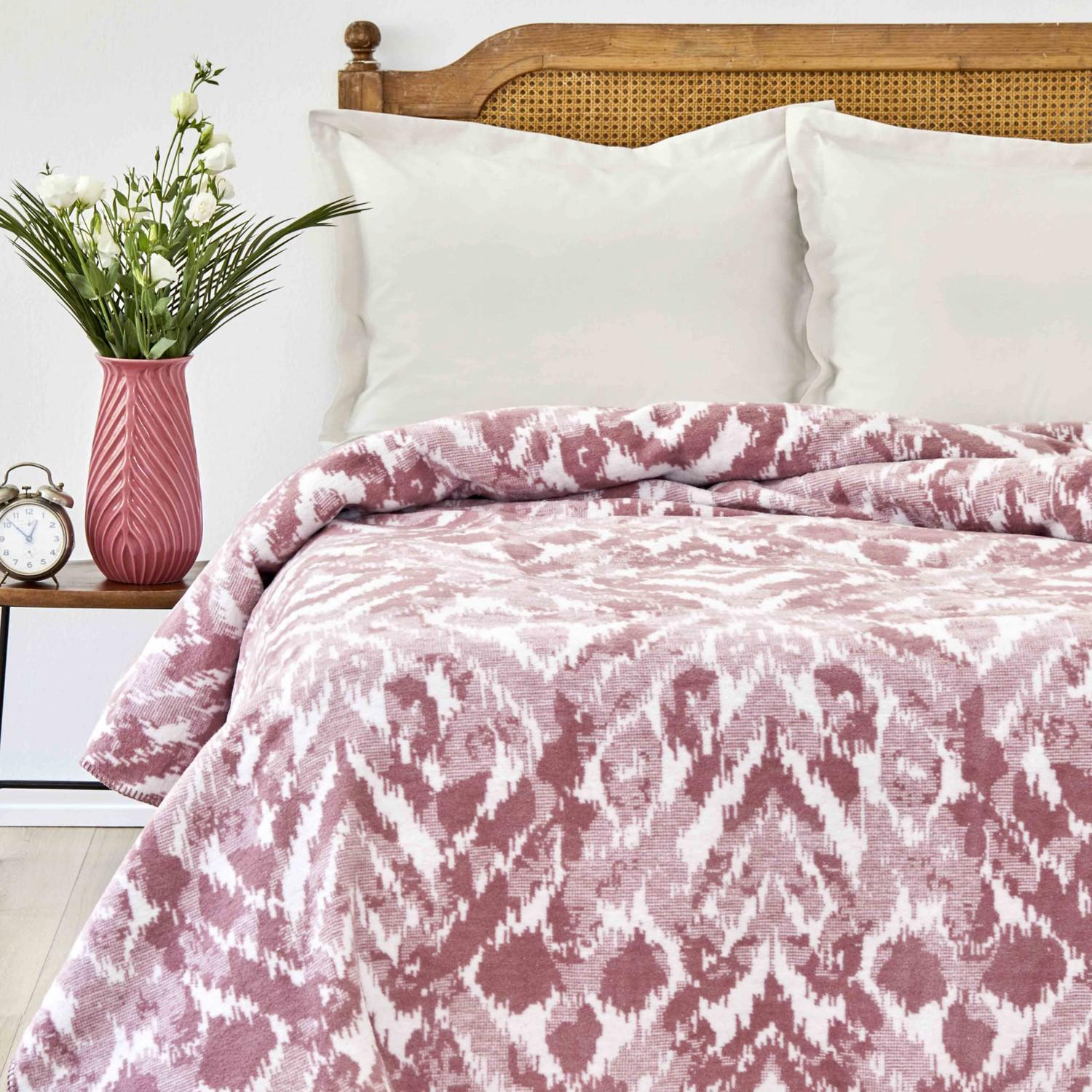 Плед Karaca Home Arwen gul евро 180х220 см Розовый (12581651) Плед Karaca Home Arwen gul евро 180х220 см Розовый (12581651)