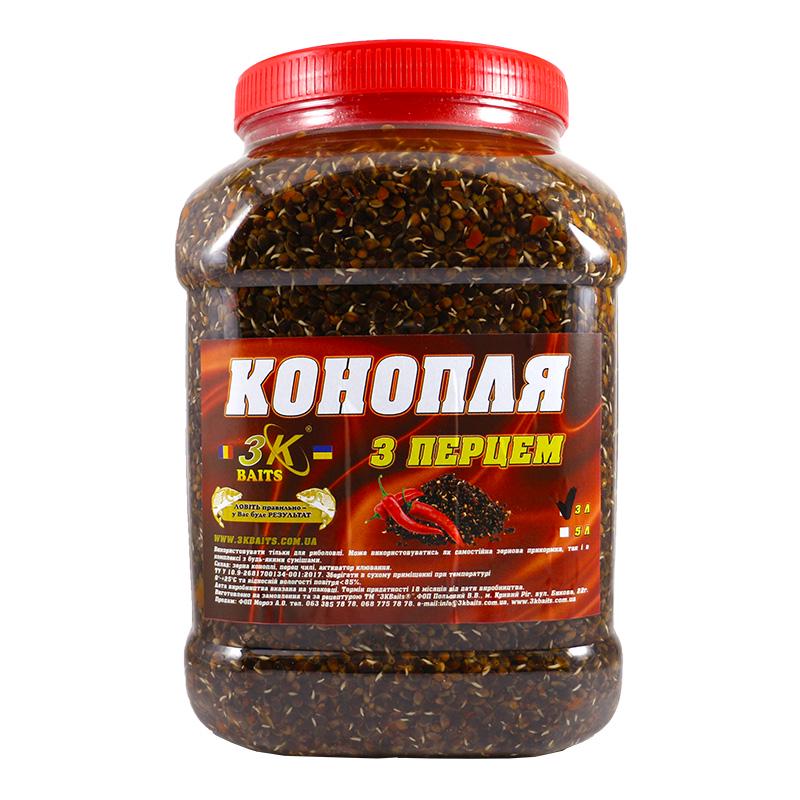 Прикорм 3KBaits Конопля с перцем чили 3 л (3KB1197)