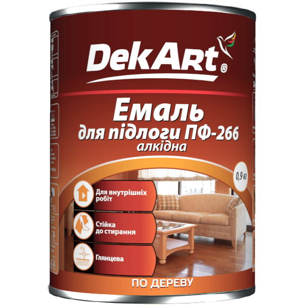 Эмаль алкидная DekArt ПФ-266 0,9 кг Желто-коричневый (000005460)